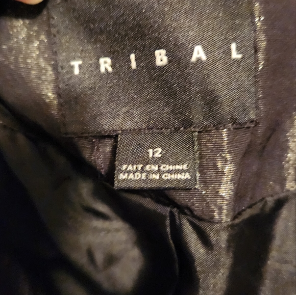 Puffy Ruffle Coat - Metallic Shimmer - Sz. 12 by Tribal - Button Front - Picture 5 of 5